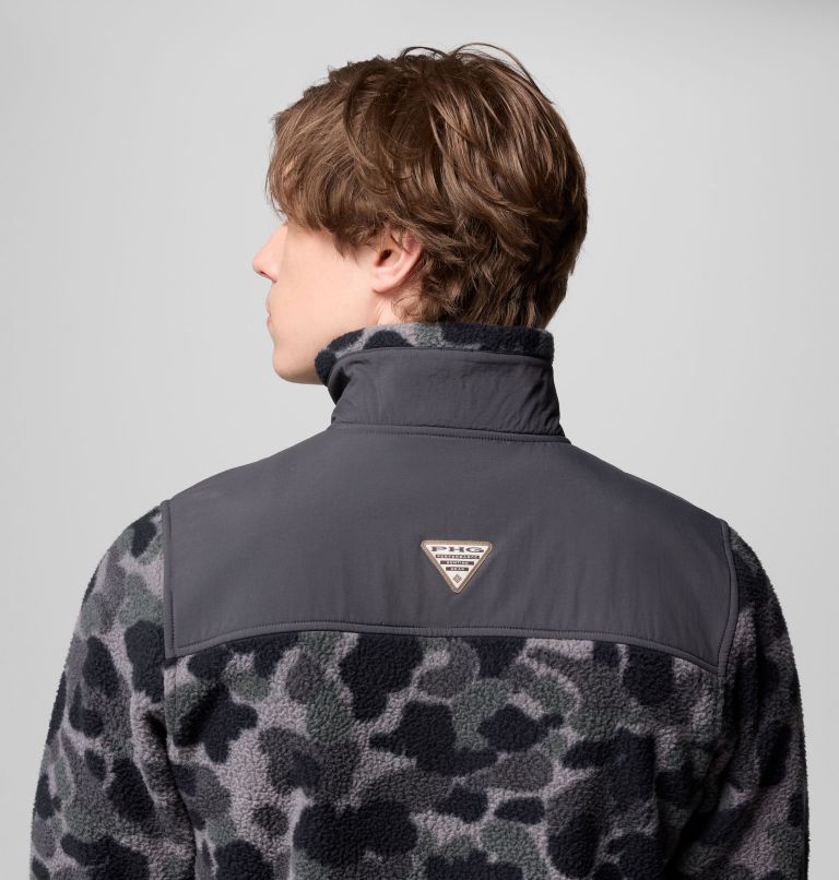 Men's PHG Sherpa Jacket, Color: Black Deltahunter Camo, Shark, image 7