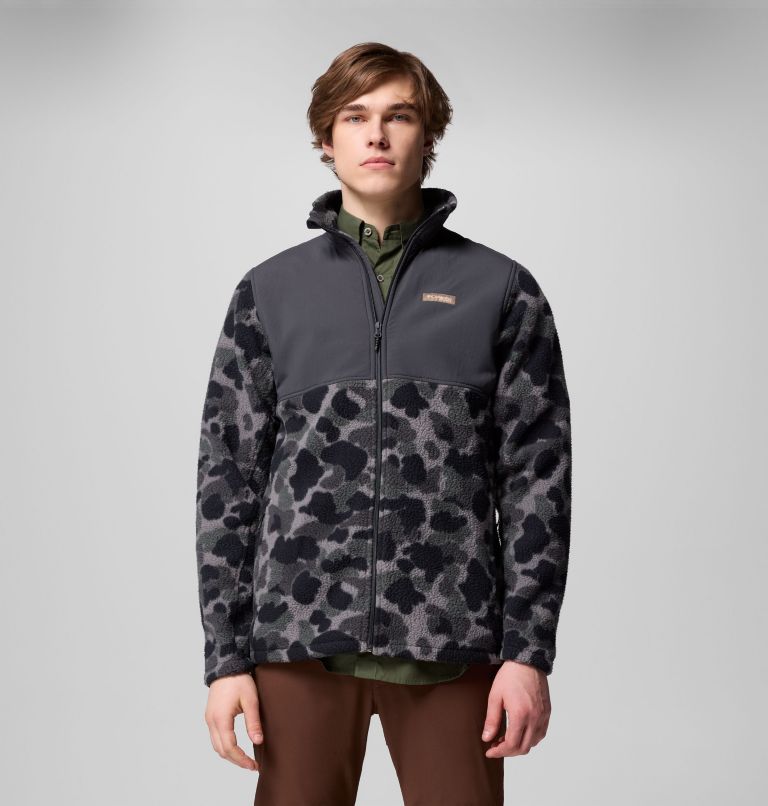 Men's PHG Sherpa Jacket, Color: Black Deltahunter Camo, Shark, image 1