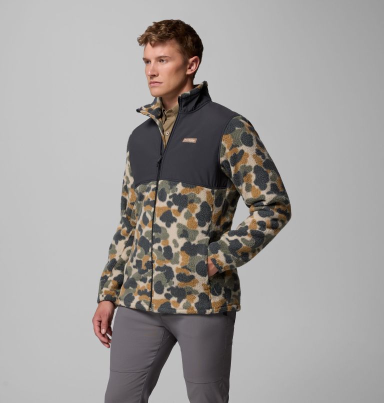 Men's PHG Sherpa Jacket, Color: Fossil Deltahunter Camo, Shark, image 4