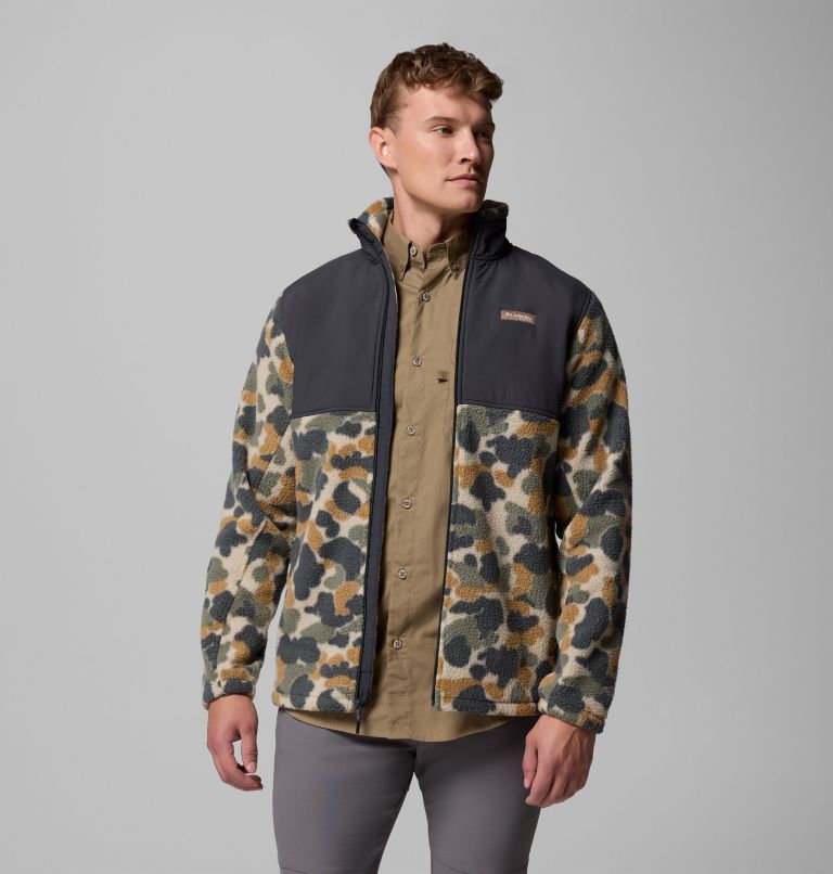 Men's PHG Sherpa Jacket, Color: Fossil Deltahunter Camo, Shark, image 5