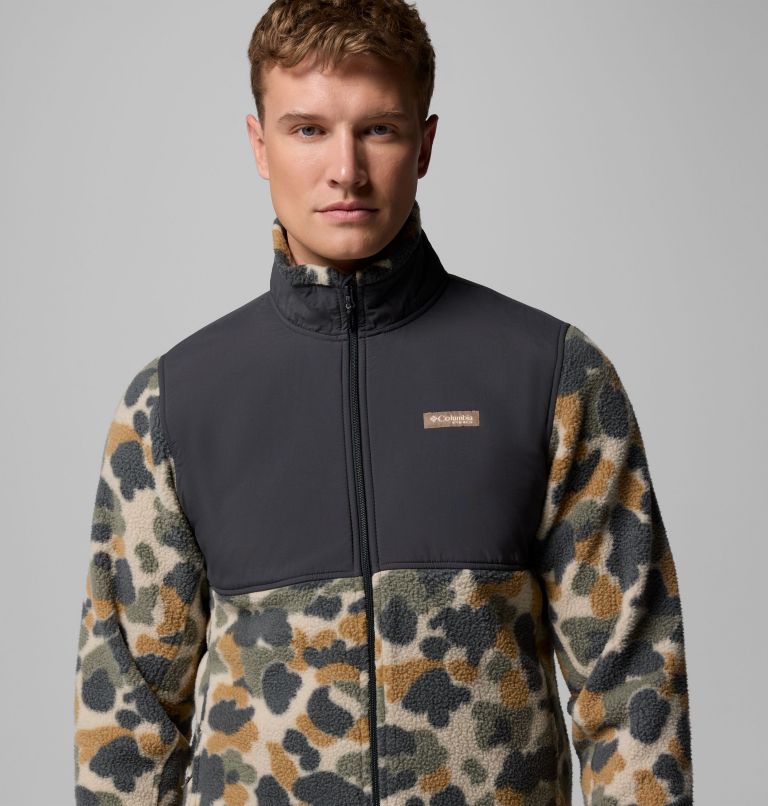 Men's PHG Sherpa Jacket, Color: Fossil Deltahunter Camo, Shark, image 6