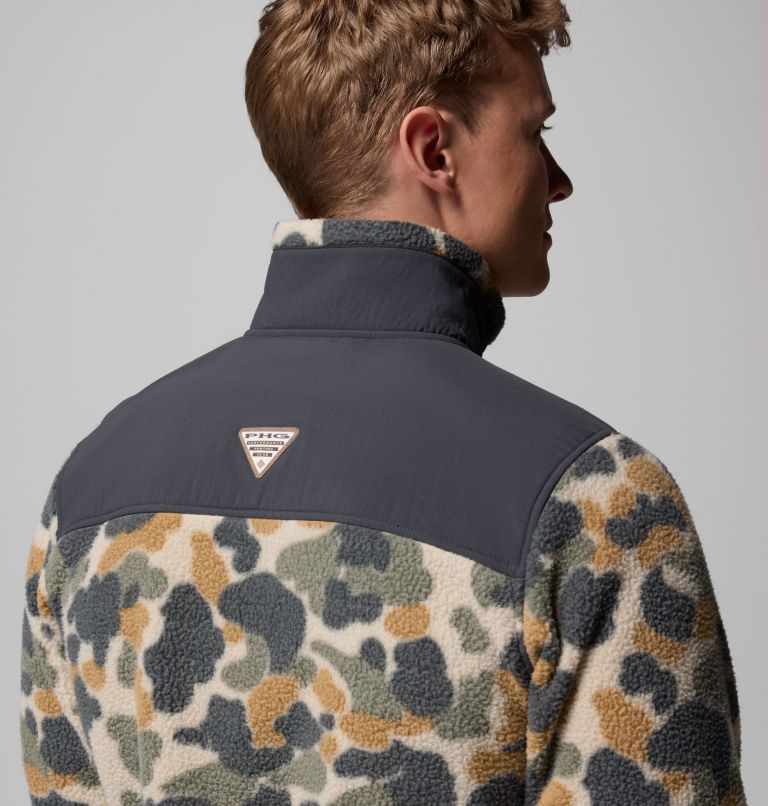 Men's PHG Sherpa Jacket, Color: Fossil Deltahunter Camo, Shark, image 7
