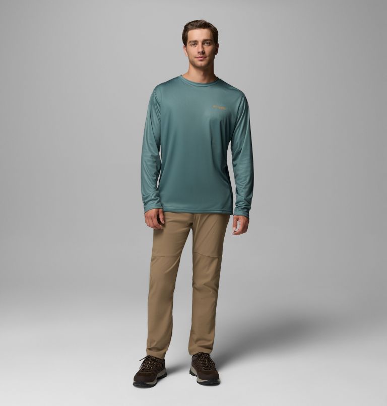 Men's PHG Terminal Shot Diamond Long Sleeve Shirt, Color: Pond, image 2