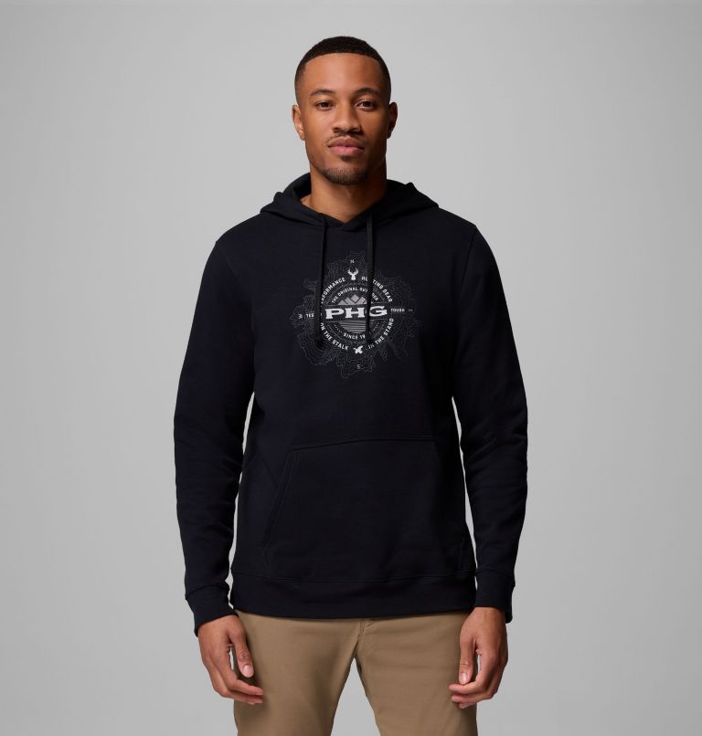 Men's PHG Topo Hunt Hoodie, Color: Black, Shark Topo Hunt, image 1