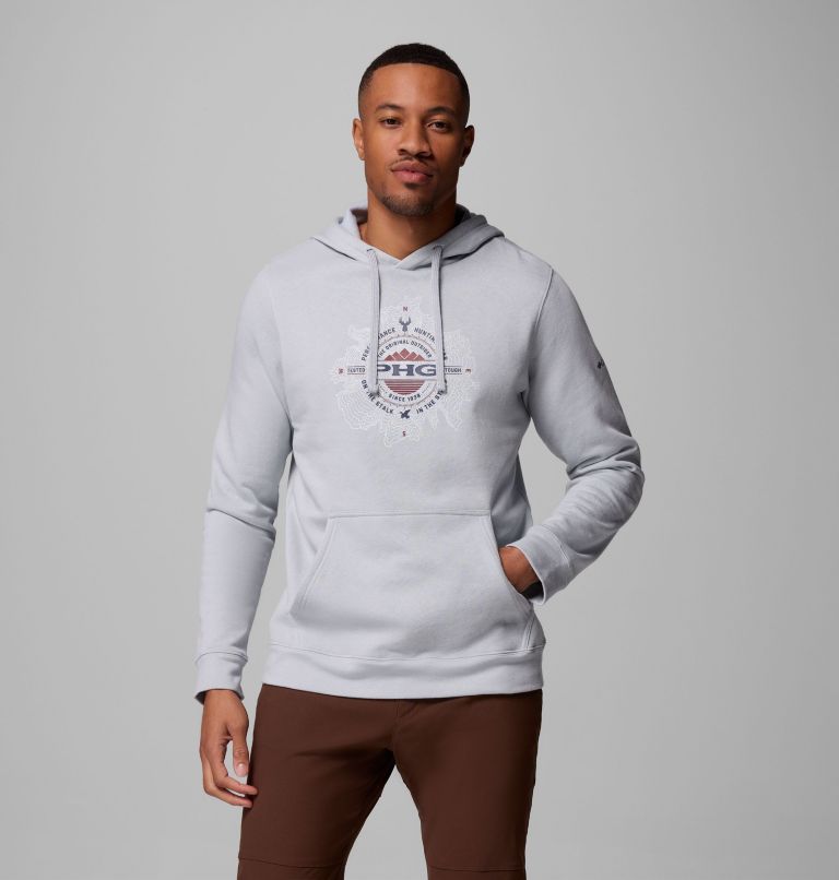 Men's PHG Topo Hunt Hoodie, Color: Cool Grey, Nocturnal Topo Hunt, image 1