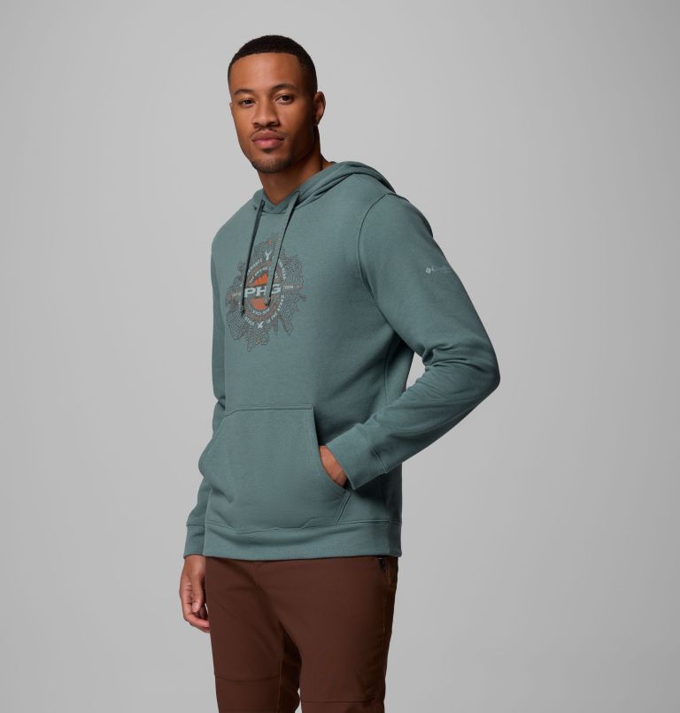 Men's PHG Topo Hunt Hoodie, Color: Pond, Niagara Topo Hunt, image 4