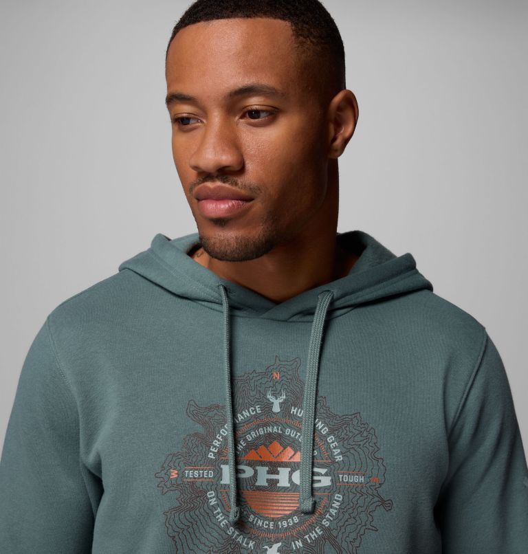 Men's PHG Topo Hunt Hoodie, Color: Pond, Niagara Topo Hunt, image 5