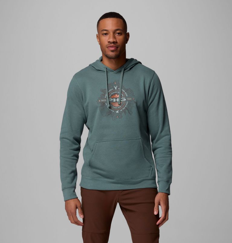Men's PHG Topo Hunt Hoodie, Color: Pond, Niagara Topo Hunt, image 1