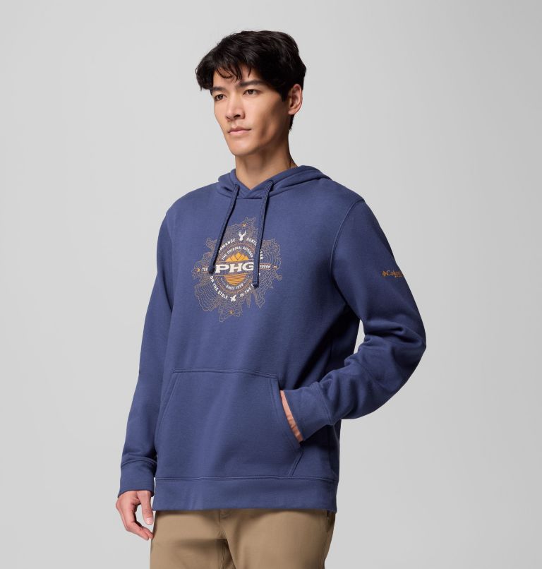 Men's PHG Topo Hunt Hoodie, Color: Nocturnal, Maple Sugar Topo Hunt, image 4