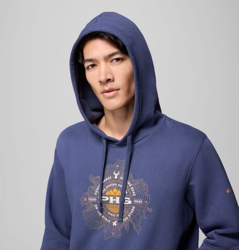 Men's PHG Topo Hunt Hoodie, Color: Nocturnal, Maple Sugar Topo Hunt, image 5