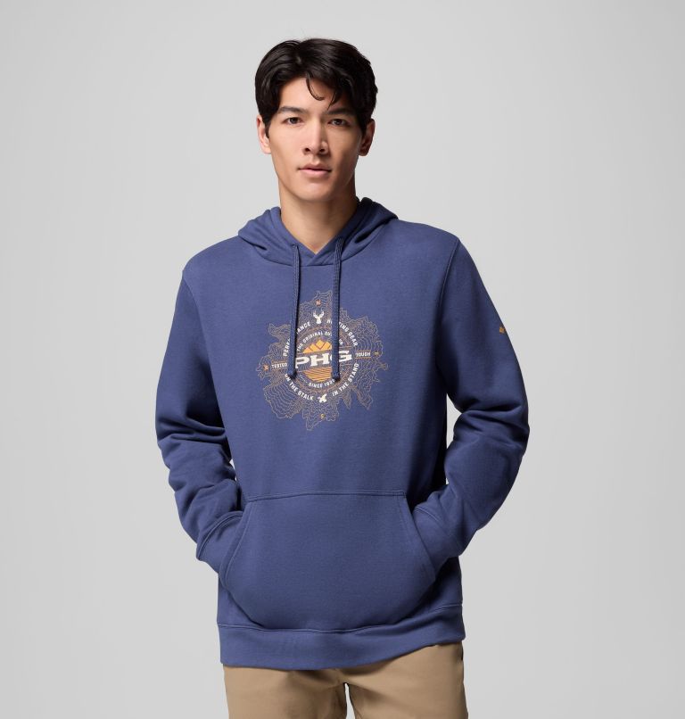 Men's PHG Topo Hunt Hoodie, Color: Nocturnal, Maple Sugar Topo Hunt, image 1