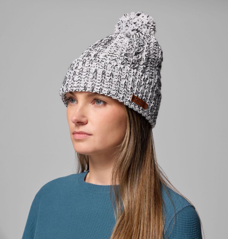 Cozy Ridge Beanie, Color: Sea Salt, Black Marled, image 5