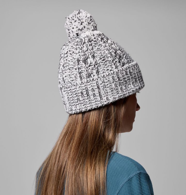 Cozy Ridge Beanie, Color: Sea Salt, Black Marled, image 6