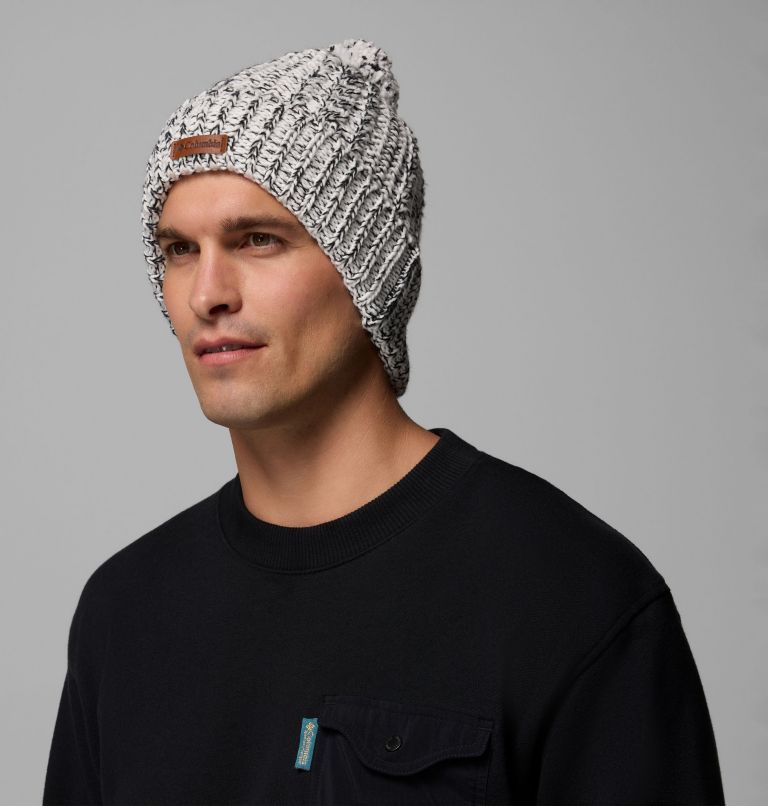 Cozy Ridge Beanie, Color: Sea Salt, Black Marled, image 3