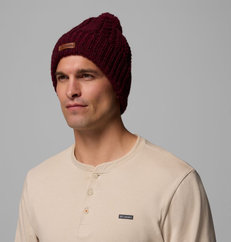 Cozy Ridge Beanie, Color: Rich Wine, Black Marled, image 3