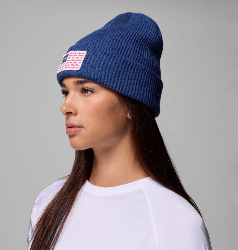 PFG Patch Beanie, Color: Carbon, Fish Flag, image 5