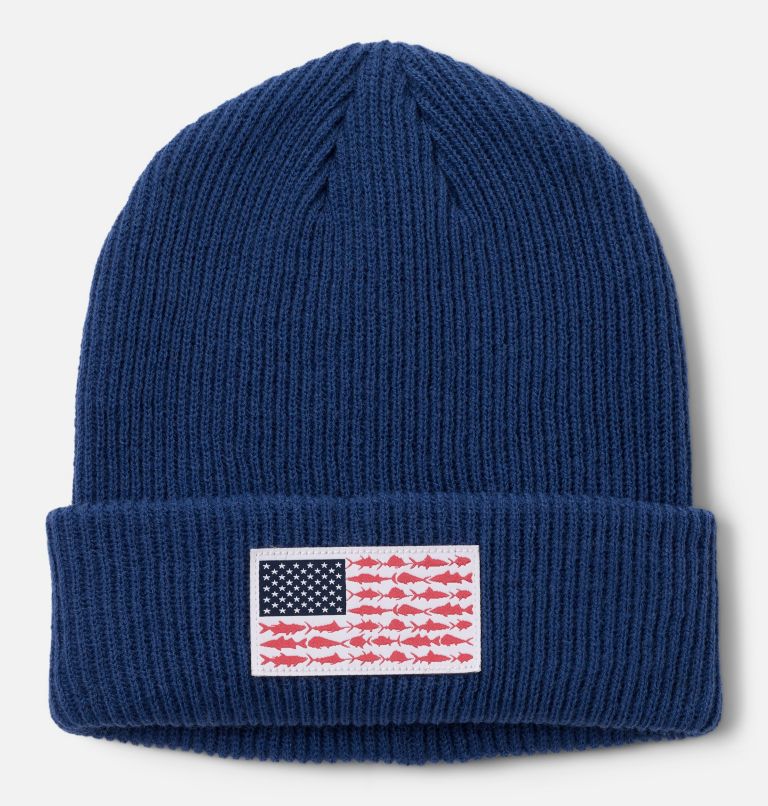 PFG Patch Beanie, Color: Carbon, Fish Flag, image 1