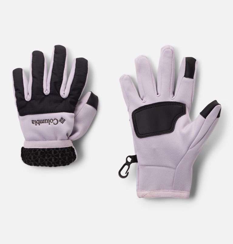 Kids' Arctic Crest Gloves, Color: Lavender Pearl, image 2