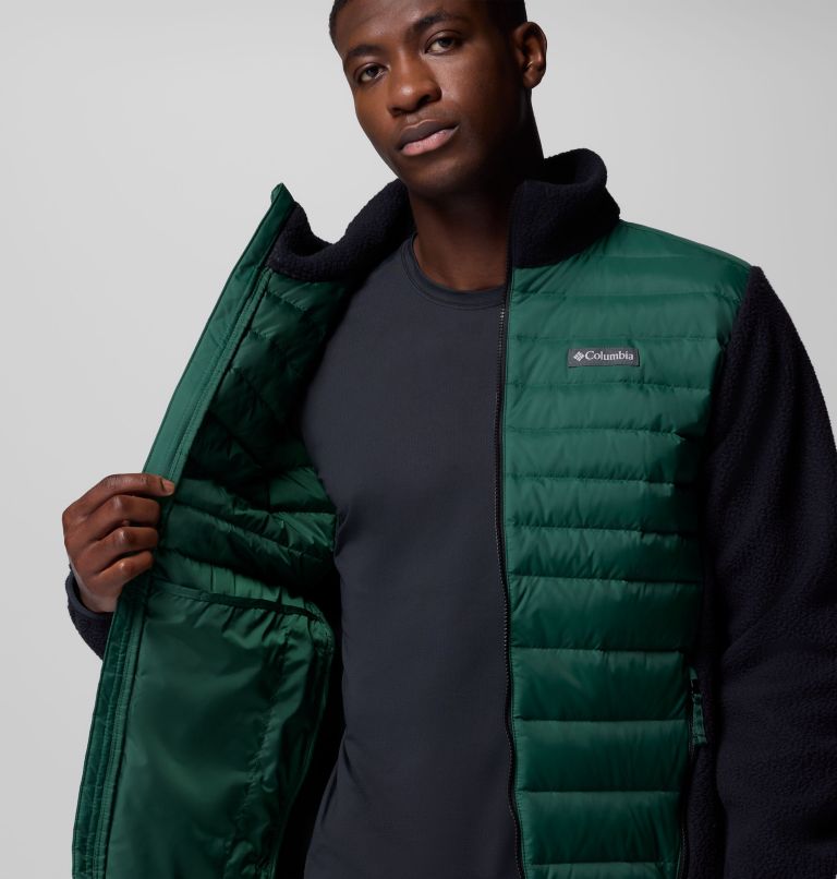 Juniper Peak Hybrid Jacket | 375 | L, Color: Rain Forest, Black, image 6
