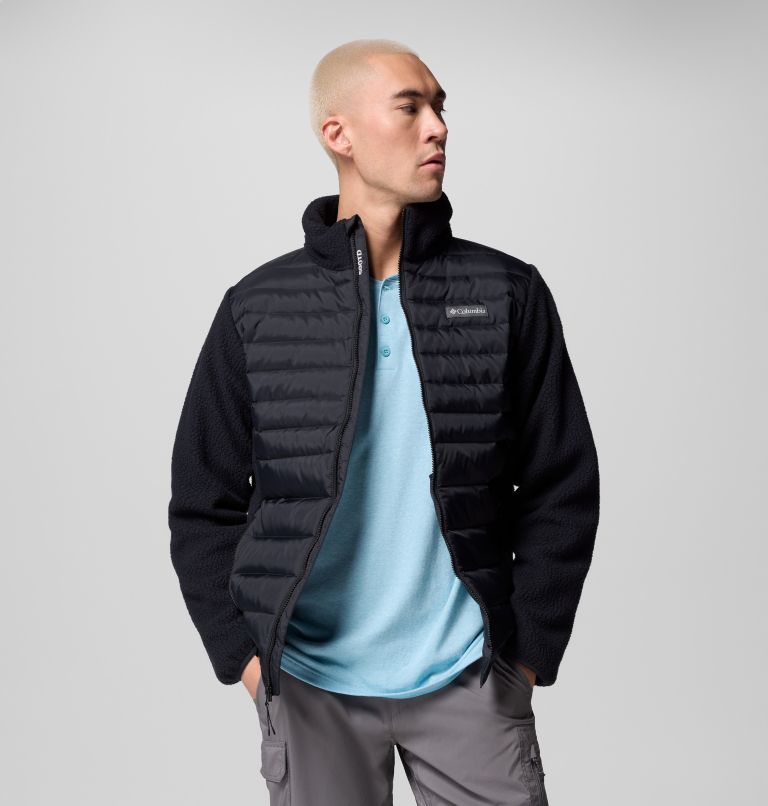 Chaqueta híbrida de plumón Juniper Peak para hombre, Color: Black, image 5