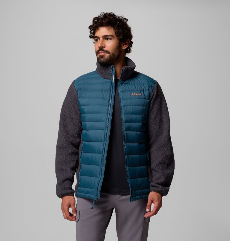 Men's Juniper Peak Hybrid Down Jacket, Color: Everblue, Shark, image 5