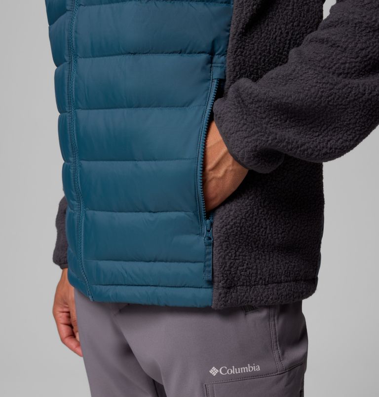 Men's Juniper Peak Hybrid Down Jacket, Color: Everblue, Shark, image 7