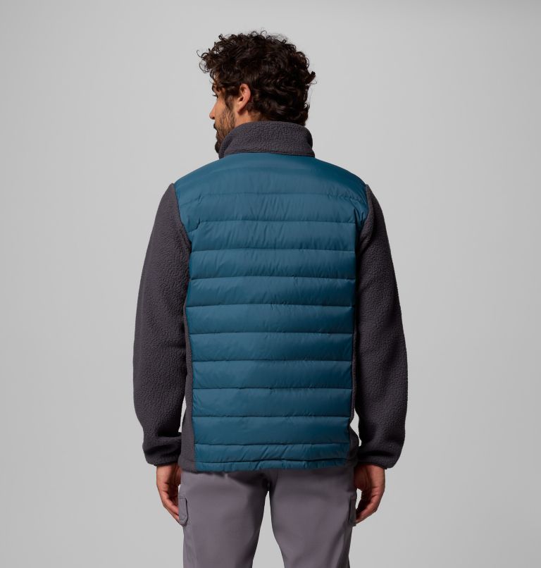 Men's Juniper Peak Hybrid Down Jacket, Color: Everblue, Shark, image 3