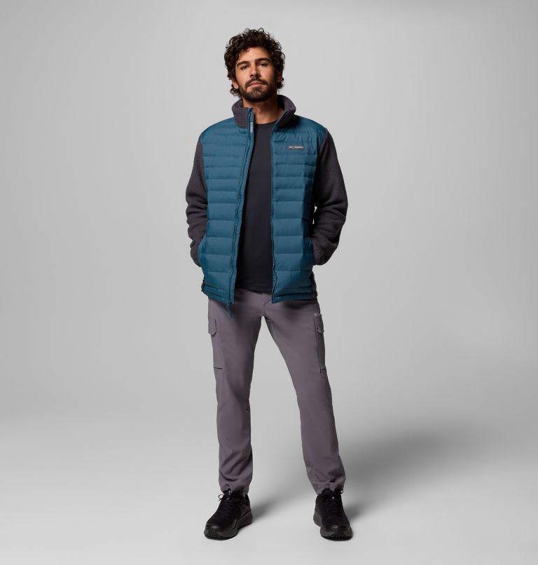 Men's Juniper Peak Hybrid Down Jacket, Color: Everblue, Shark, image 2