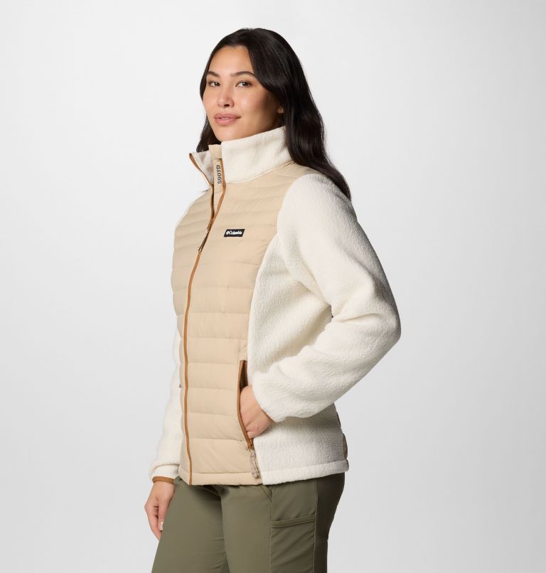 Women’s Juniper Peak Hybrid Jacket, Color: Ancient Fossil, Chalk, image 3