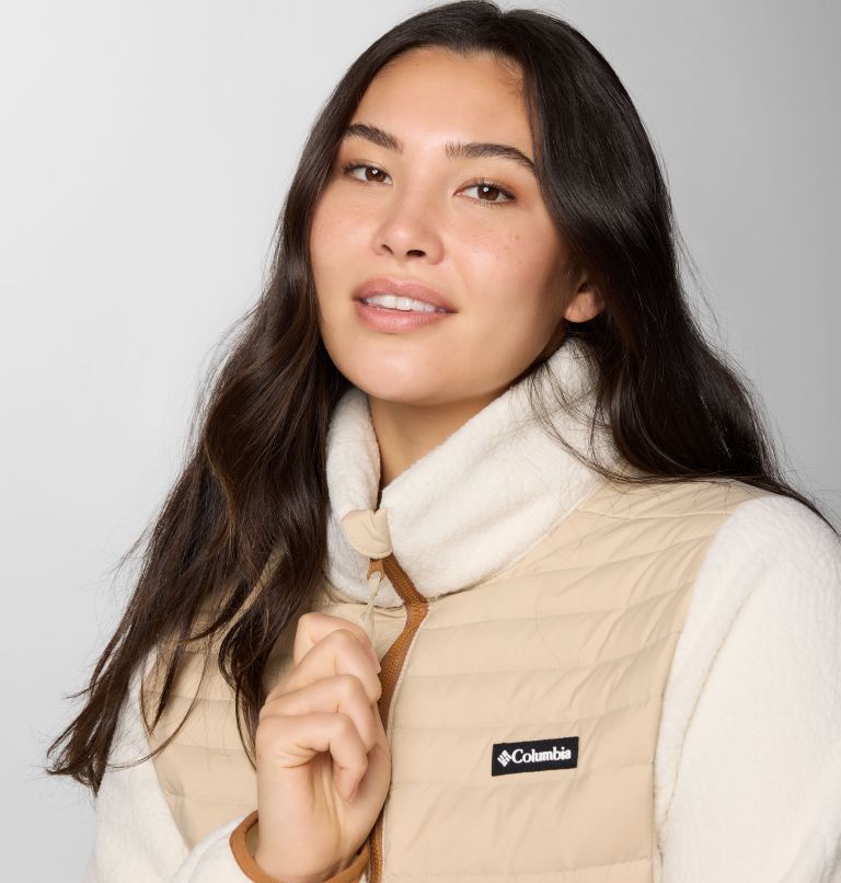 Women’s Juniper Peak Hybrid Jacket, Color: Ancient Fossil, Chalk, image 4