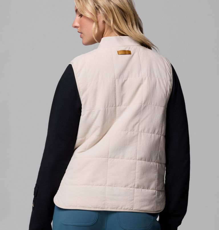 Women's High Cascades Reversible Vest, Color: Dark Stone, Dark Stone Tim's Buff Pld, image 9