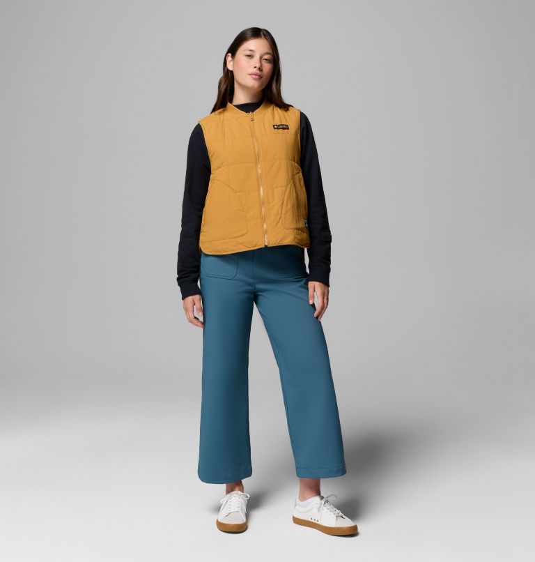 Women's High Cascades Reversible Vest, Color: Maple Sugar, Maple Sugar Tim's Buff Pld, image 2