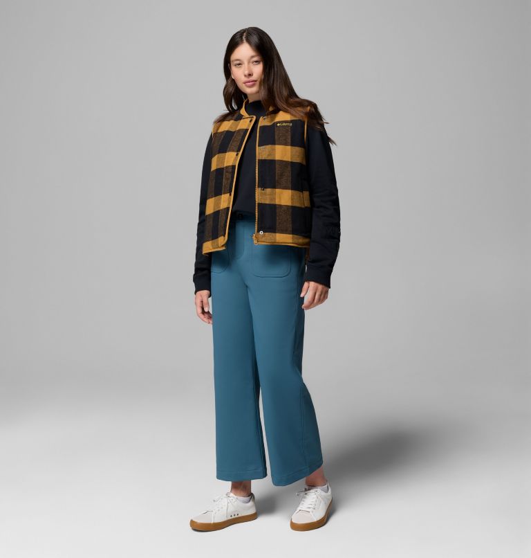 Women's High Cascades Reversible Vest, Color: Maple Sugar, Maple Sugar Tim's Buff Pld, image 12