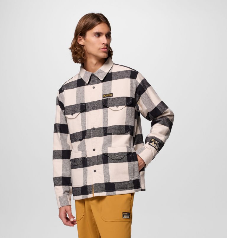 Men's High Cascades Shirt Jacket, Color: Dark Stone Tims Buffalo Plaid, image 4