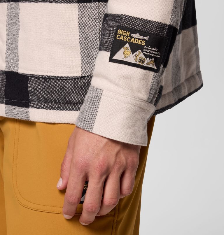 Men's High Cascades Shirt Jacket, Color: Dark Stone Tims Buffalo Plaid, image 8