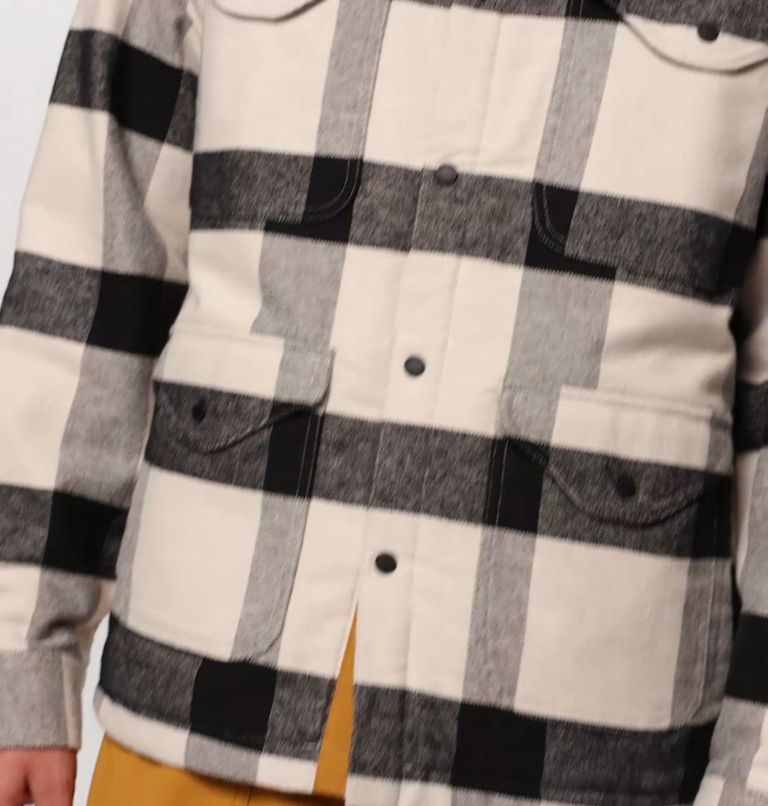 Men's High Cascades Shirt Jacket, Color: Dark Stone Tims Buffalo Plaid