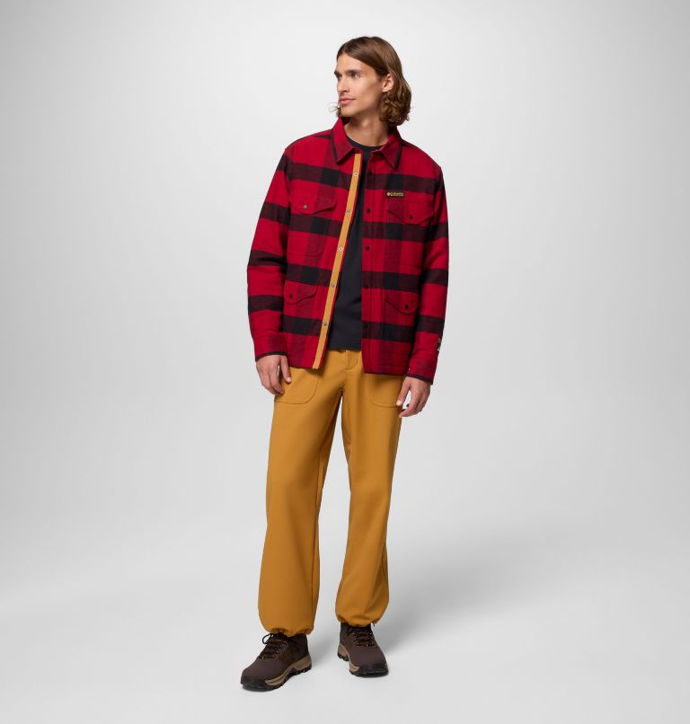 Men's High Cascades Shirt Jacket, Color: Red Dahlia Tims Buffalo Plaid, image 2