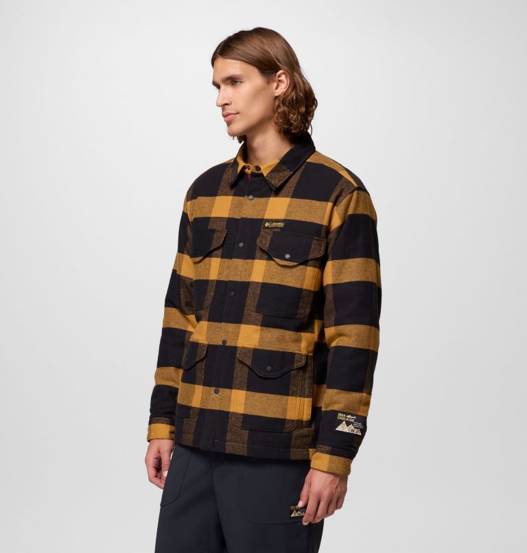 Men's High Cascades Shirt Jacket, Color: Maple Sugar Tims Buffalo Plaid, image 4