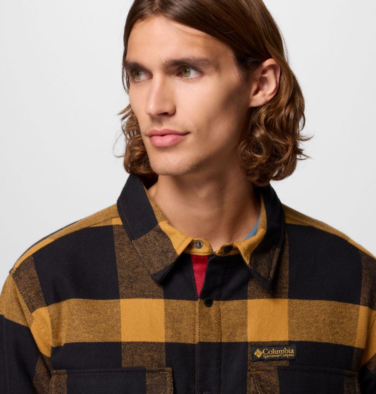 Men's High Cascades Shirt Jacket, Color: Maple Sugar Tims Buffalo Plaid, image 7