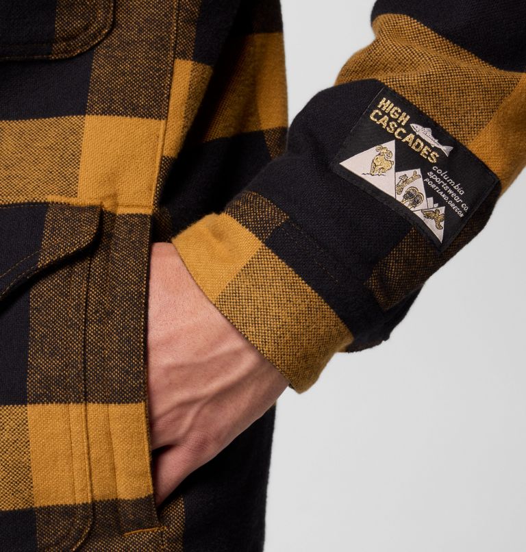 Men's High Cascades Shirt Jacket, Color: Maple Sugar Tims Buffalo Plaid, image 8