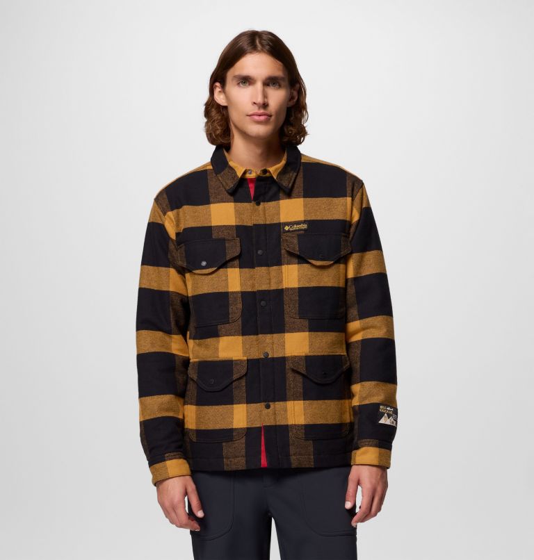 Men's High Cascades Shirt Jacket, Color: Maple Sugar Tims Buffalo Plaid, image 1