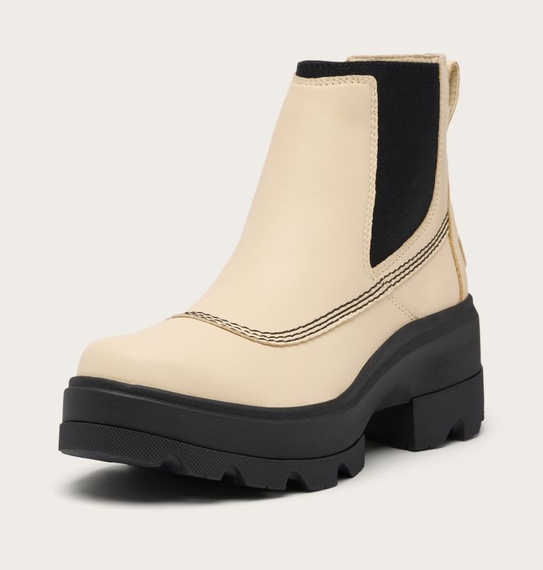 JOAN FRWD Women's Waterproof Chelsea Boot, Color: Bleached Ceramic, Black, image 7