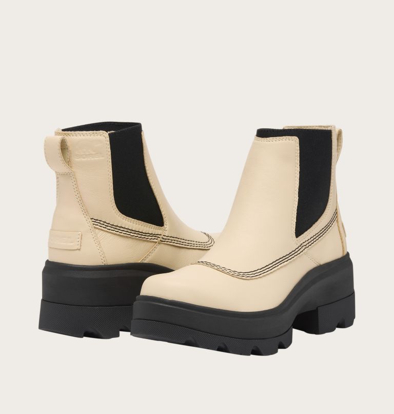 JOAN FRWD Women's Waterproof Chelsea Boot, Color: Bleached Ceramic, Black, image 8