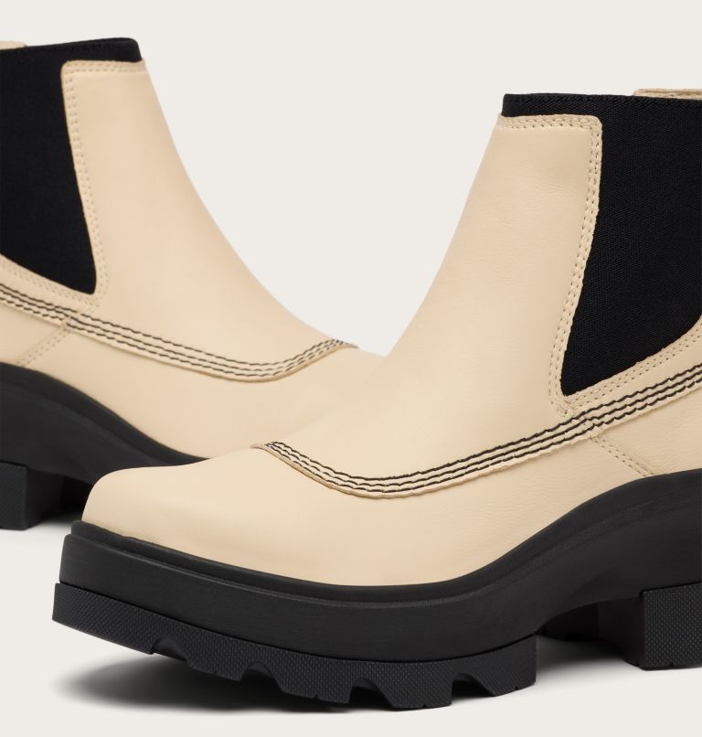 JOAN FRWD Women's Waterproof Chelsea Boot, Color: Bleached Ceramic, Black, image 9