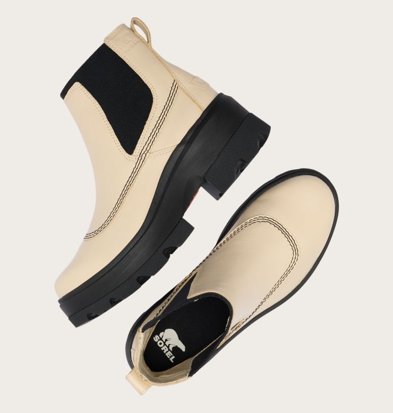 JOAN FRWD Women's Waterproof Chelsea Boot, Color: Bleached Ceramic, Black, image 4
