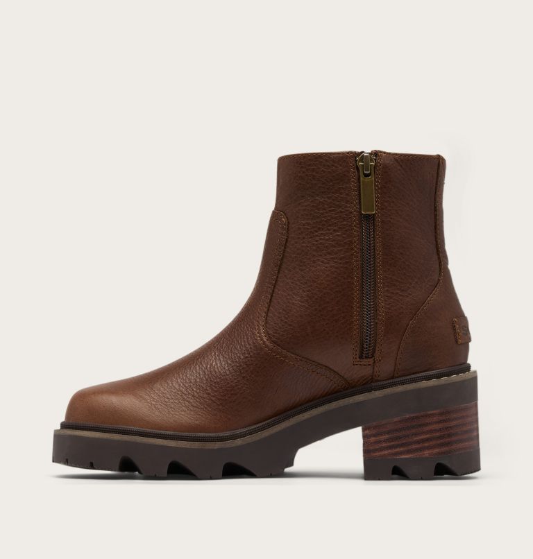 Women's JOAN NOW Zip Bootie, Color: Tobacco, Blackened Brown, image 3