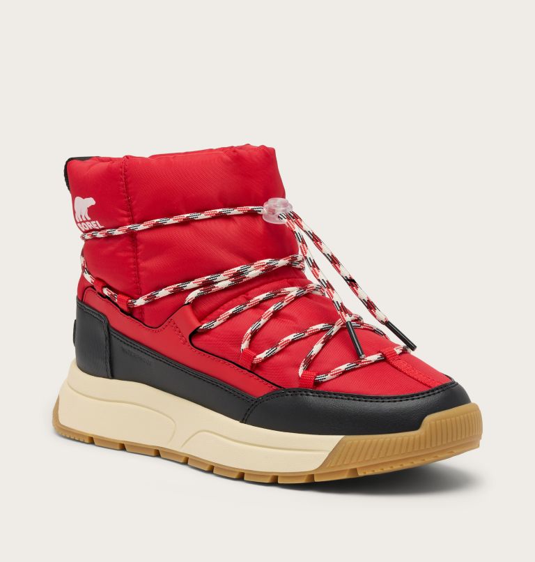 WHITNEY III Women's Waterproof Slip-On Boot, Color: Bright Red, Black, image 6