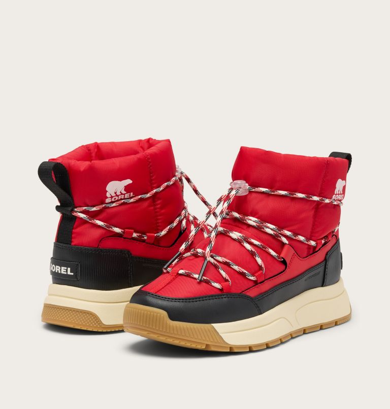 WHITNEY III Women's Waterproof Slip-On Boot, Color: Bright Red, Black, image 8