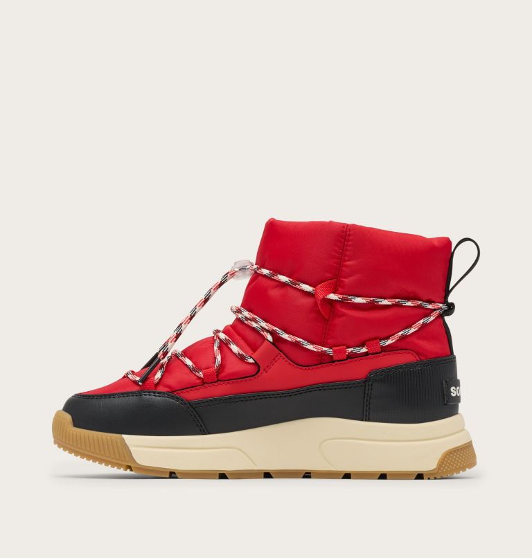 WHITNEY III Women's Waterproof Slip-On Boot, Color: Bright Red, Black, image 3