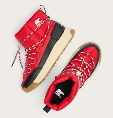 Women's WHITNEY IIl Slip-On Waterproof Boots, Color: Bright Red, Black, image 4